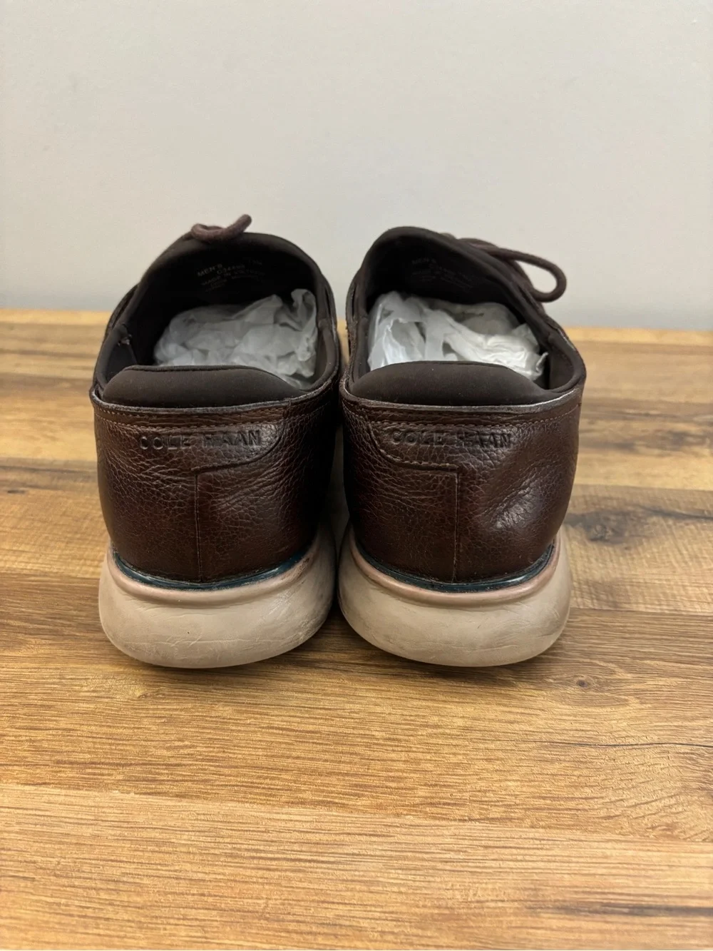 Cole Haan 2.ZEROGRAND Leather Laser Wingtip Oxfords Dark Brown Men's